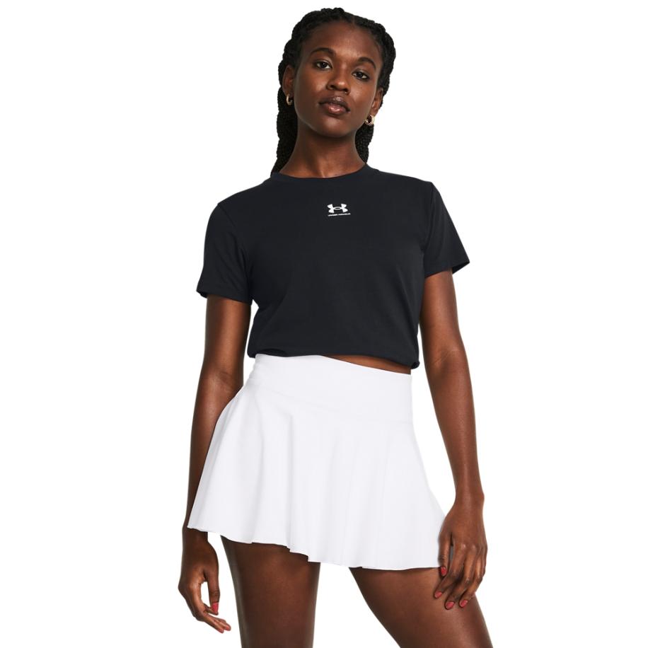 Under Armour Rival Core Damesshirt met korte mouwen Zwart / Wit M Zwart