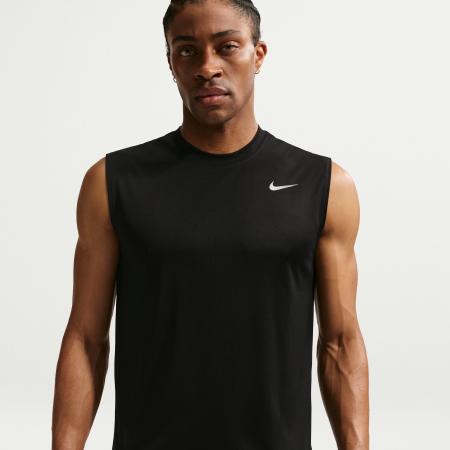 Nike Dri-FIT mouwloze trainingstop voor heren - Zwart