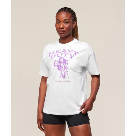 Gymshark Heavy Duty Graphic Oversized T-Shirt White