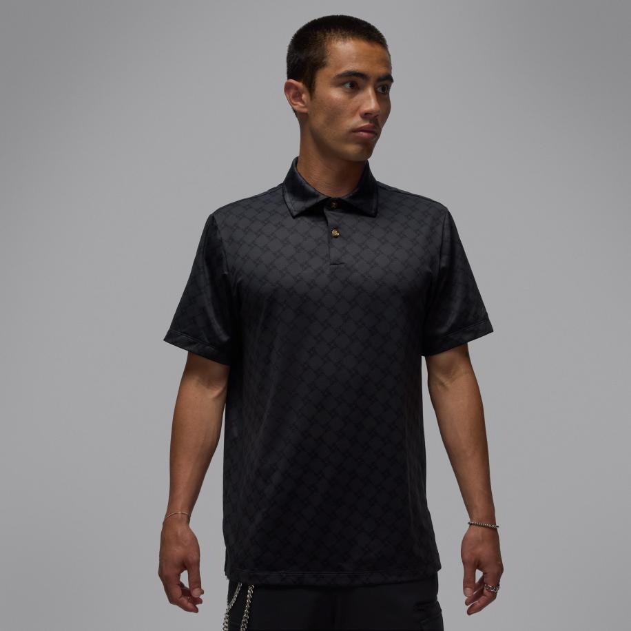 Jordan Sport golfpolo met print voor heren - Zwart Zwart