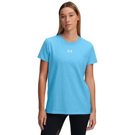 Under Armour Rival Core Damesshirt met korte mouwen Ether Blauw / Wit XS
