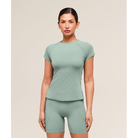 Gymshark Running Back Vent T-Shirt Celeste Blue