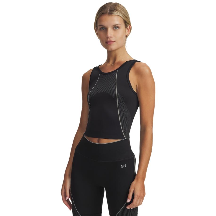 Under Armour Vanish Seamless damestanktop Zwart / Staal / Staal XL Zwart