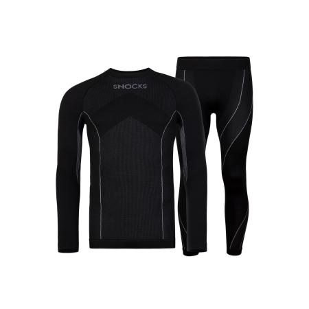SNOCKS SNOCKS Basislaag grijs / zwart