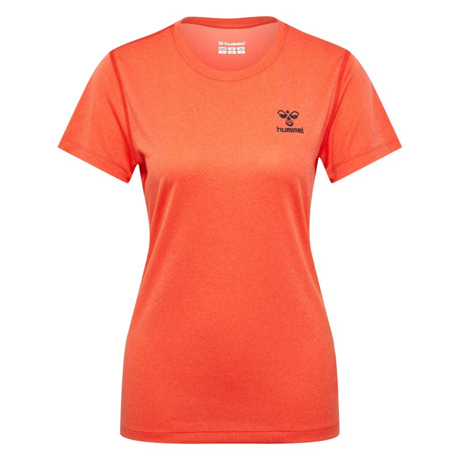 Hummel Hummel Functioneel shirt oranjerood / zwart -