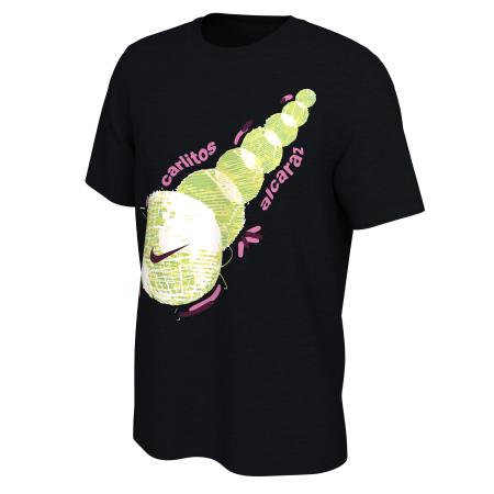 Carlos Alcaraz Nike tennis T-shirt met korte mouwen - Zwart