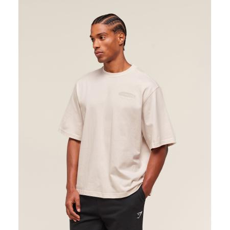 Gymshark For The Lifters Boxy T-Shirt Oat White