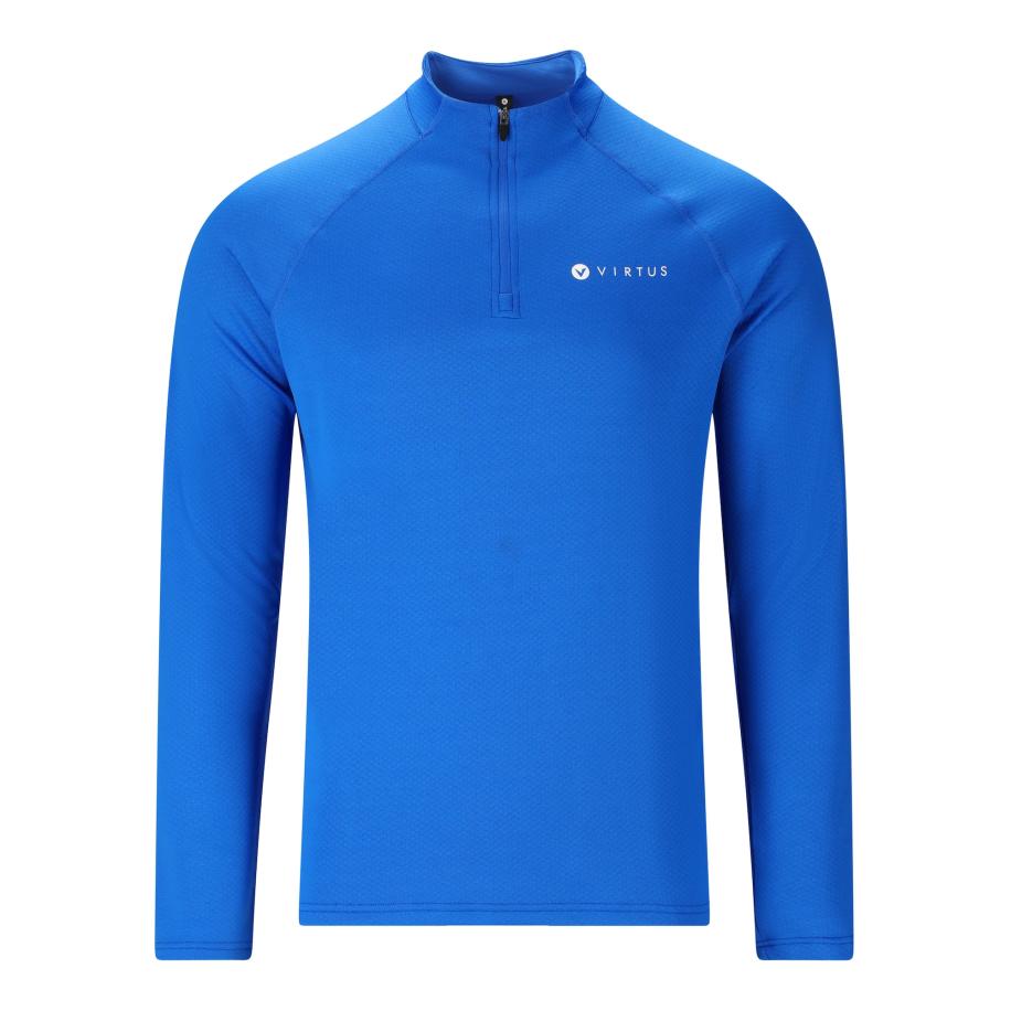 Virtus Virtus Functioneel shirt Jaxton blauw / wit -