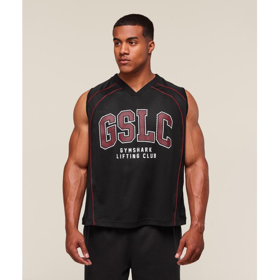 Gymshark GSLC Sports Jersey Tank Black Zwart