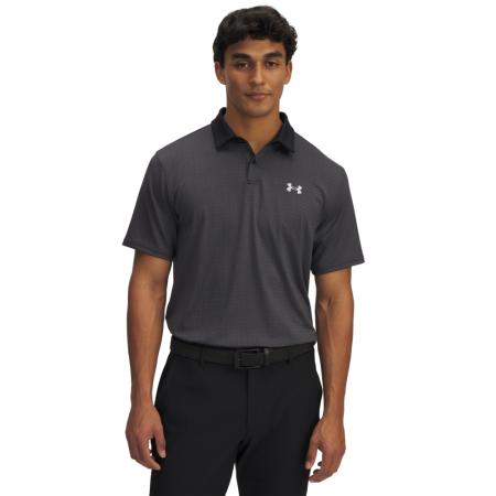 Under Armour Tee To Green Printed Herenpolo Zwart / Halo Grijs M