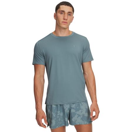 Herenshirt Under Armour Launch Elite met korte mouwen Serpentine / Reflecterend XXL