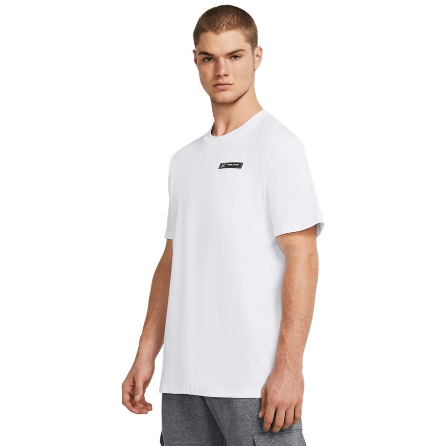 Under Armour Heavyweight Armour Label Herenshirt met korte mouwen Wit / Zwart S Wit