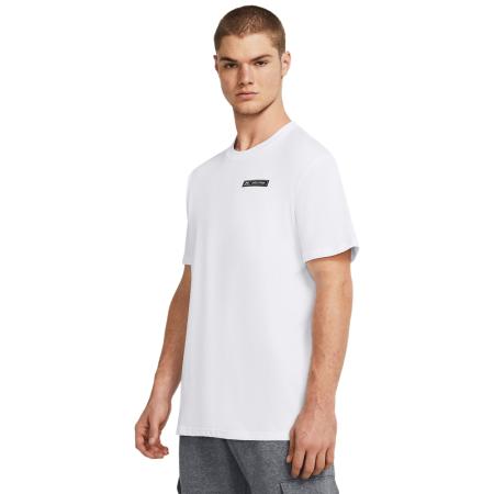 Under Armour Heavyweight Armour Label Herenshirt met korte mouwen Wit / Zwart S