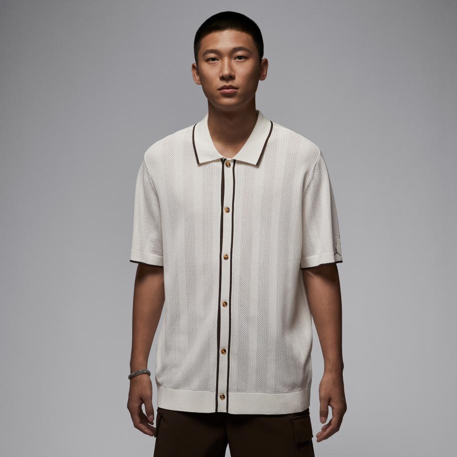 Jordan Sport knit golftop met knoopsluiting voor heren - Grijs Grijs