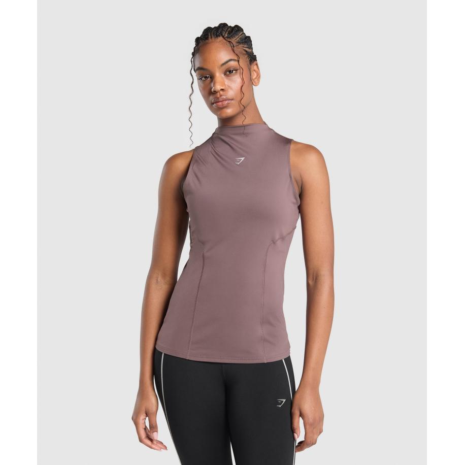 Gymshark Running Tank Steel Purple Paars