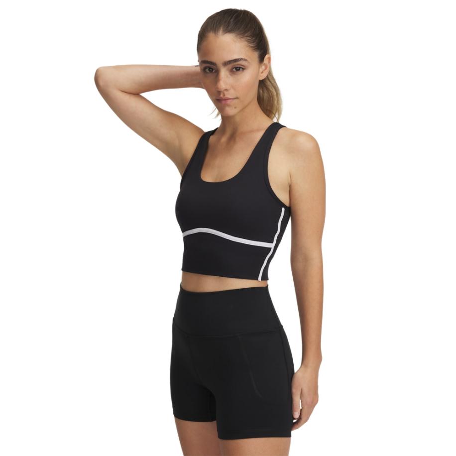 Damestanktop Under Armour Meridian Piped Crop Zwart / Wit / Zwart L Zwart