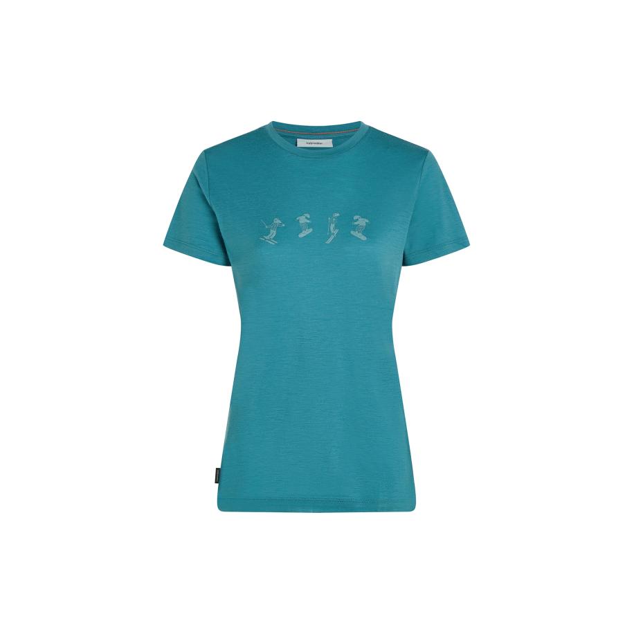 Icebreaker ICEBREAKER Functioneel shirt Tech Lite turquoise / grijs -