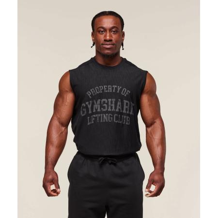 Gymshark Lightweight Slub Textured Tank Black