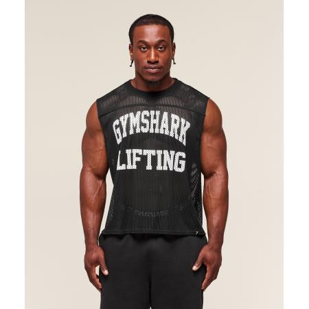 Gymshark Mesh Oversized Tank Black