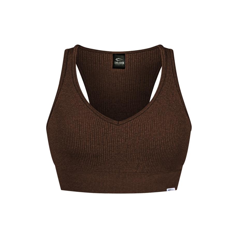 Smilodox Smilodox Sporttop donkerbruin -