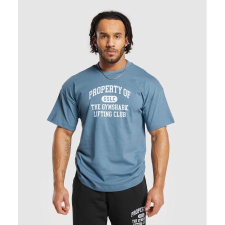 Gymshark Property Of T-Shirt Faded Blue