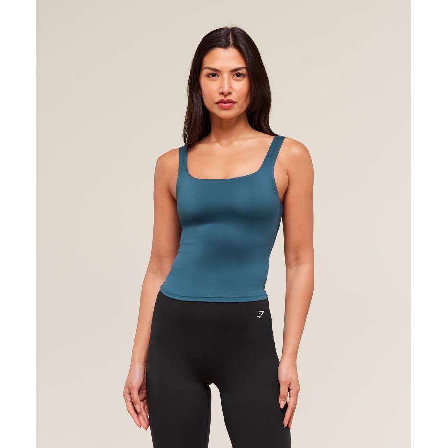 Gymshark Supersoft Tank Success Blue Blauw