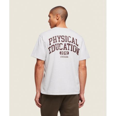 Gymshark Phys Ed T-Shirt Light Grey Marl