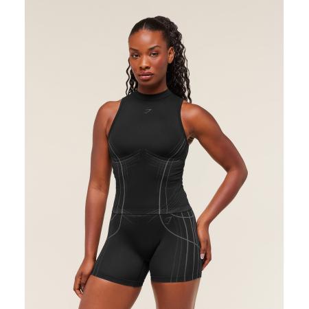 Gymshark Apex Seamless Tank Black/Graphite Grey