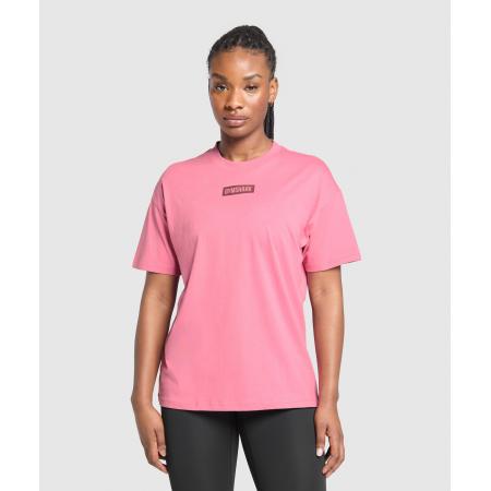 Gymshark Block Oversized T-Shirt Sunset Pink