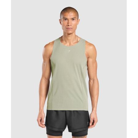 Gymshark Running Tank Chalk Green