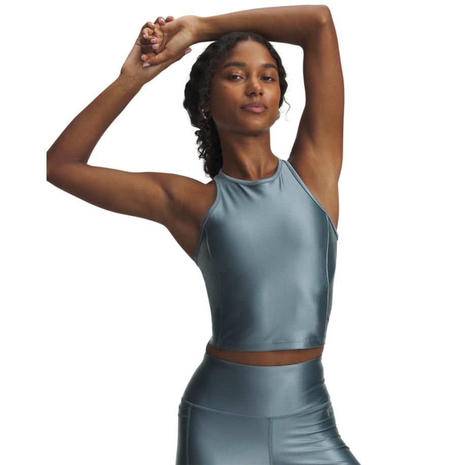 Under Armour Motion Shine damestanktop Jasper Blauw / Serpentine XS Blauw