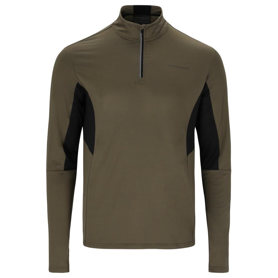 ENDURANCE ENDURANCE Functioneel shirt Lanbark kastanjebruin / zwart -