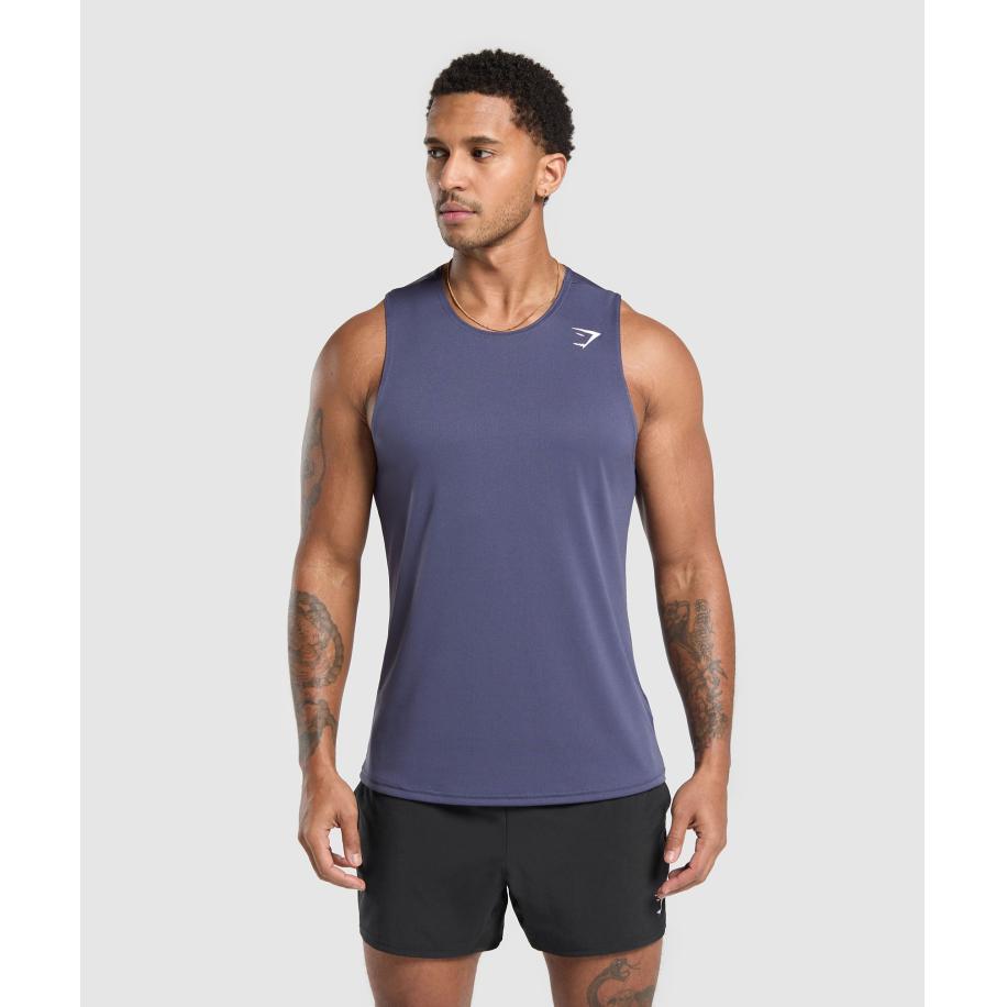 Gymshark Arrival Tank Weighted Purple Paars