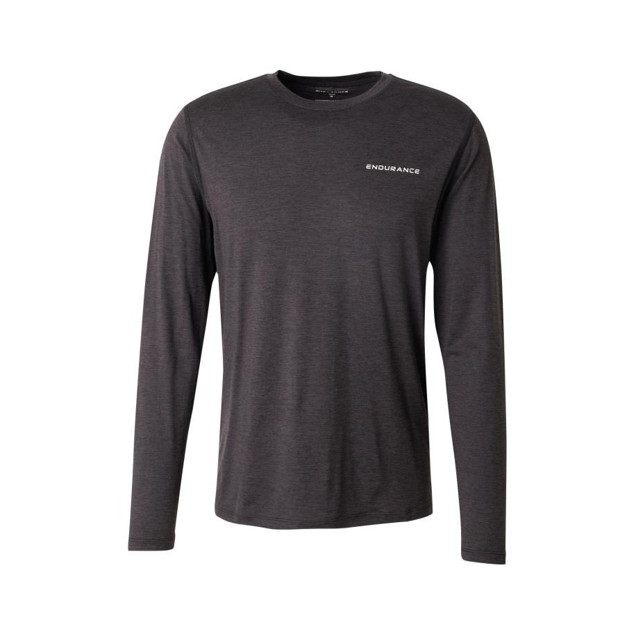 ENDURANCE ENDURANCE Functioneel shirt Abdon zwart gemêleerd / wit -