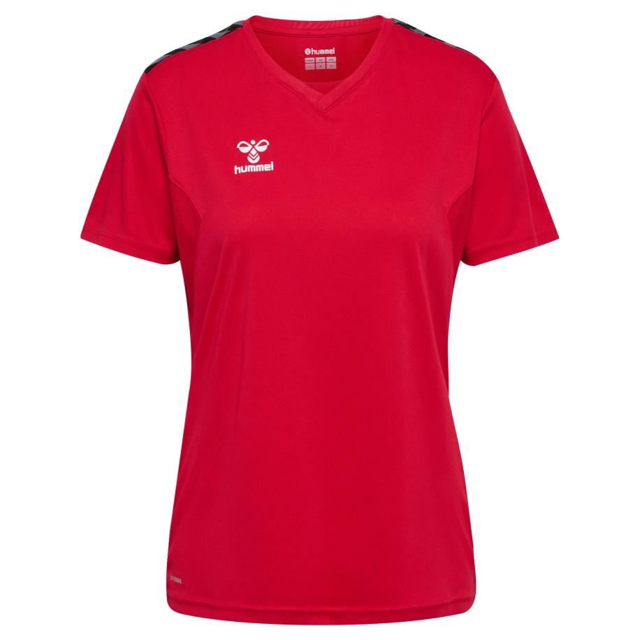 Hummel Hummel Functioneel shirt Authentic grijs / cranberry / zwart / wit -