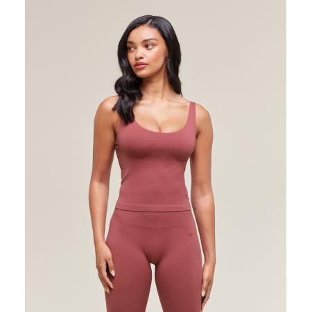 Gymshark Soft Sculpt Tank With Shelf Washed Berry Pink