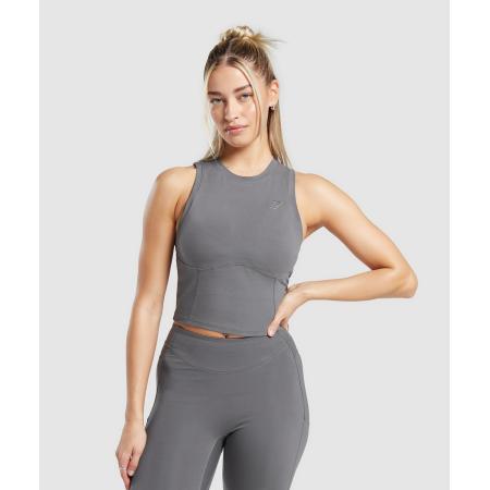 Gymshark Rest Day Cotton Contour Tank Brushed Grey