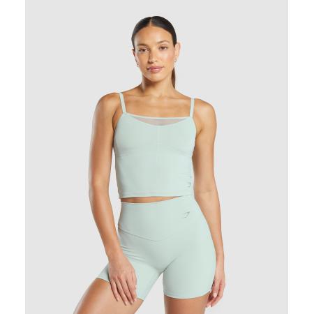 Gymshark Elevate Mesh Tank With Shelf Morning Blue