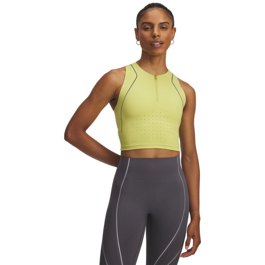 Under Armour Halo Run damestanktop Geel Shade / Reflecterend M Geel