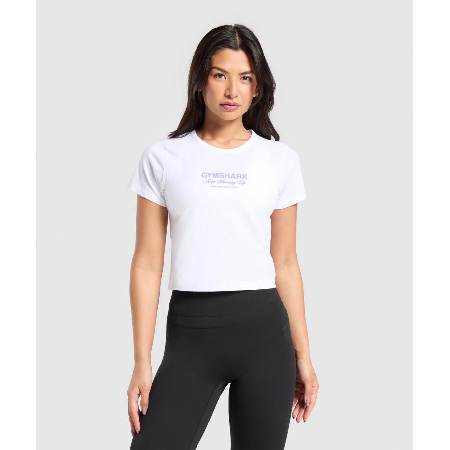 Gymshark EST 2012 Graphic Baby T-Shirt White Wit