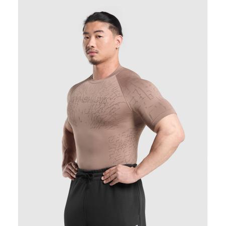Gymshark Tectonic Seamless T Shirt Mocha Mauve/Walnut Brown