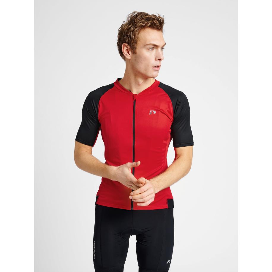 Newline Newline Functioneel shirt donkerrood / zwart -