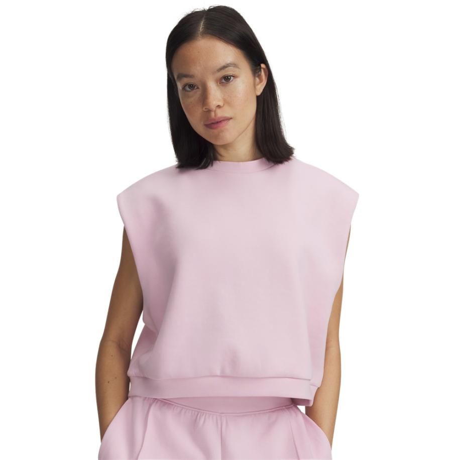 Under Armour Unstoppable Fleece Damesshirt zonder mouwen Prime Roze / Prime Roze XS Roze