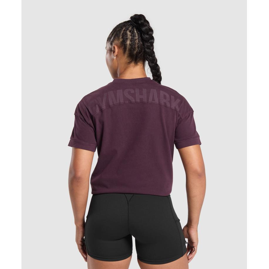 Gymshark Elevated Power T-Shirt Depth Purple Paars