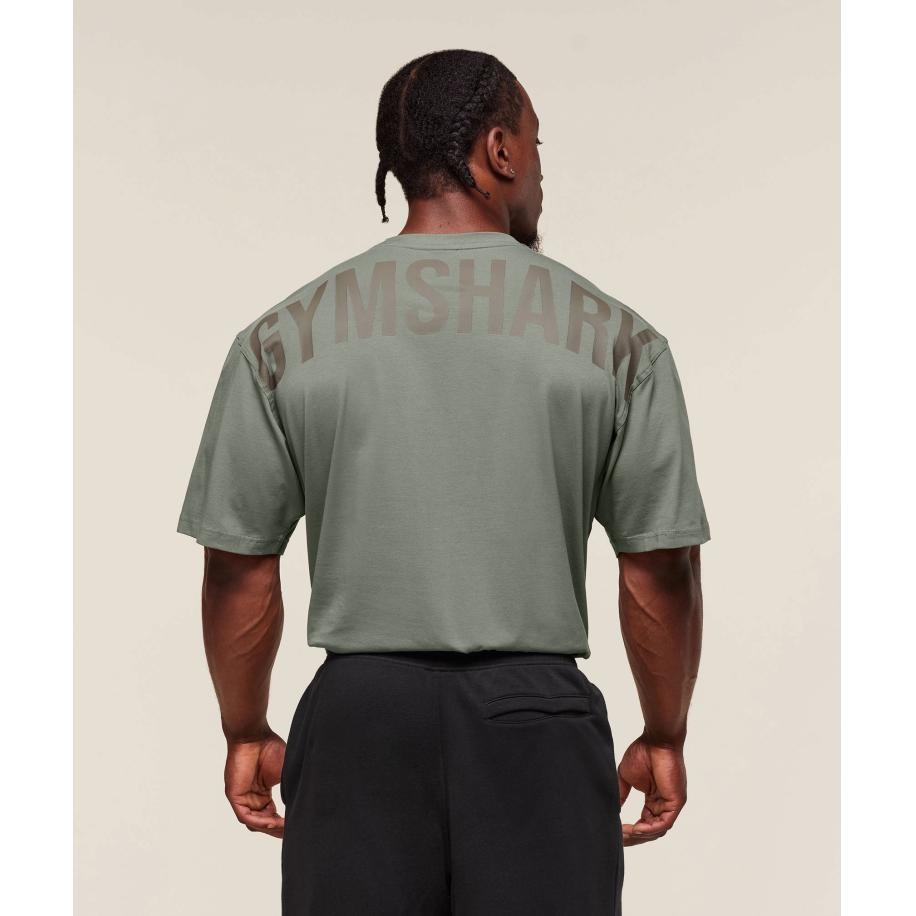 Gymshark Power T-Shirt Unit Green Groen