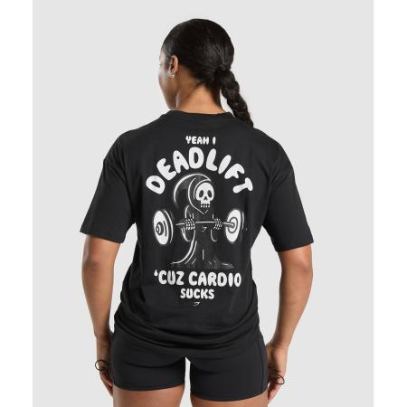 Gymshark Graphic Reaper Oversized Tee Black