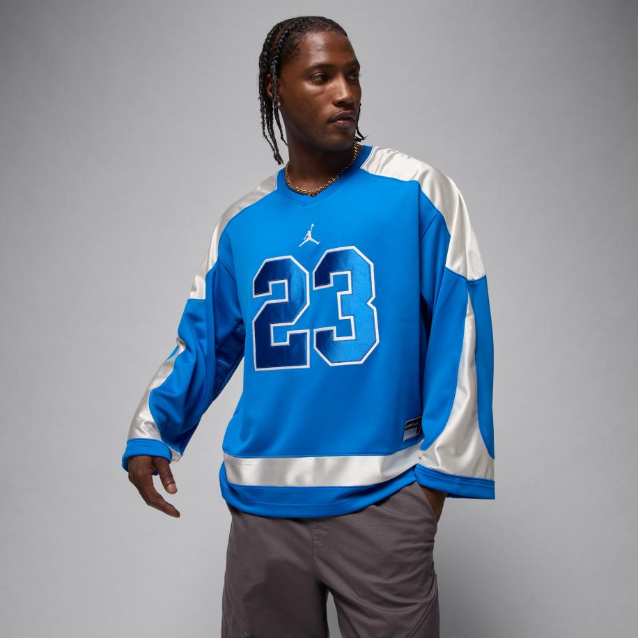 Jordan Brooklyn hockeyjersey in collegestijl voor heren - Blauw Blauw