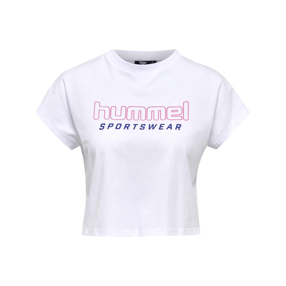 Hummel Hummel Functioneel shirt donkerblauw / pink / wit -