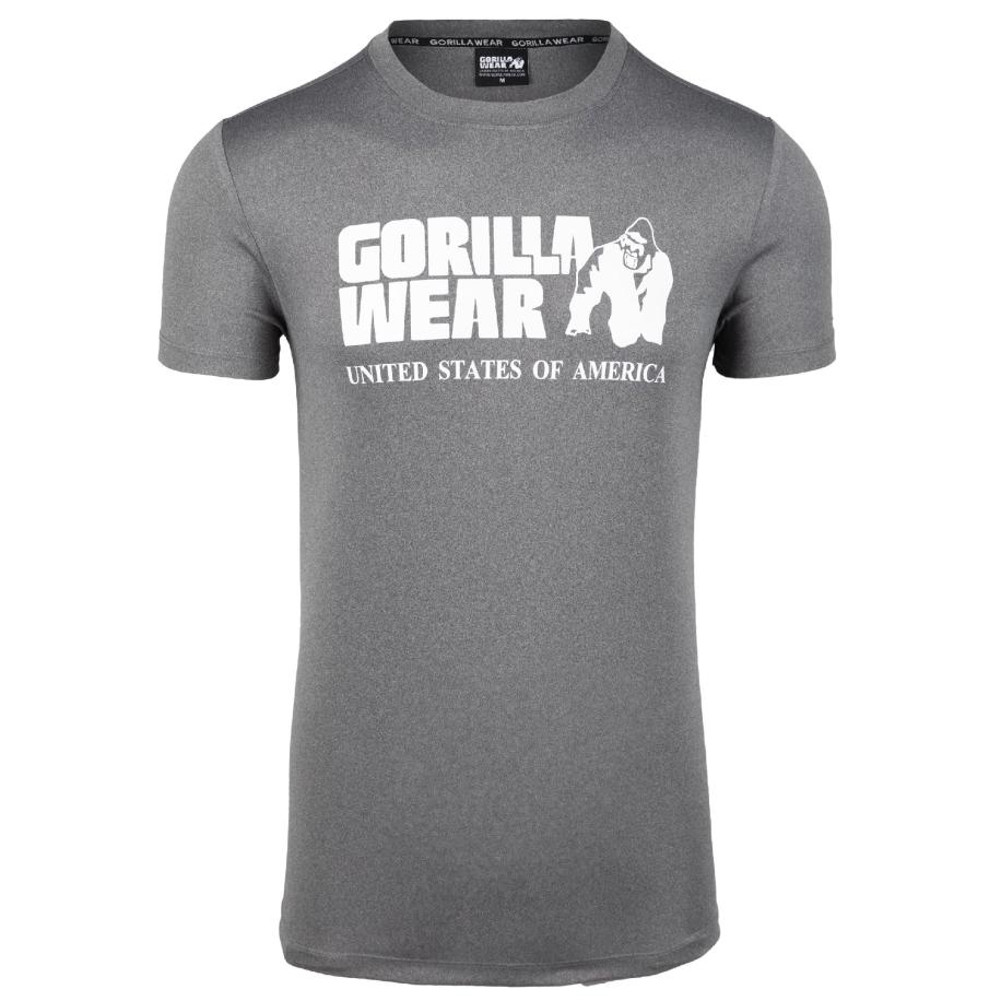 Gorilla Wear Gorilla Wear Functioneel shirt Classic grijs / bloedrood / wit -