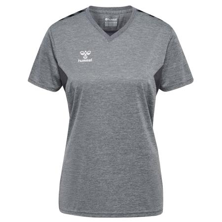 Hummel Hummel Functioneel shirt Authentic antraciet / grijs gemêleerd / wit